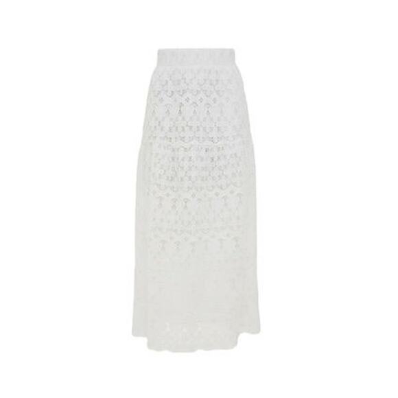 TUCKERNUCK White Lace Cassia Skirt Size L NWT Retail $228 Tuckernuck - Picture 8 of 8